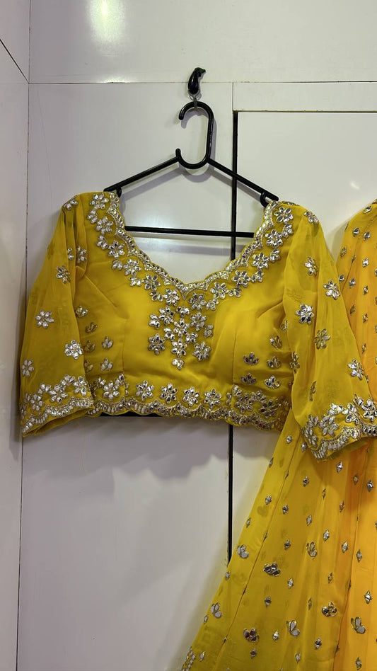 Butter Scotch Lehnga Set With Dupatta