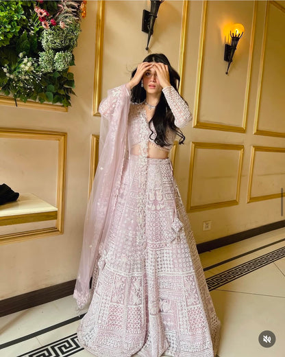 Royal Pink Lehnga Set With Dupatta