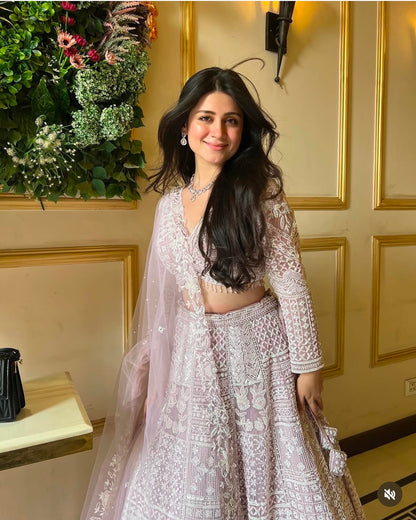 Royal Pink Lehnga Set With Dupatta