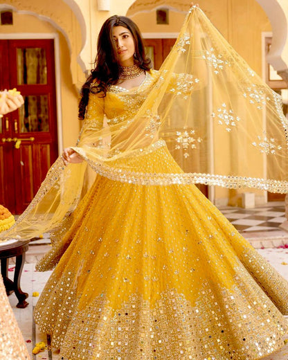 Butter Scotch  Lehnga Set With Dupatta