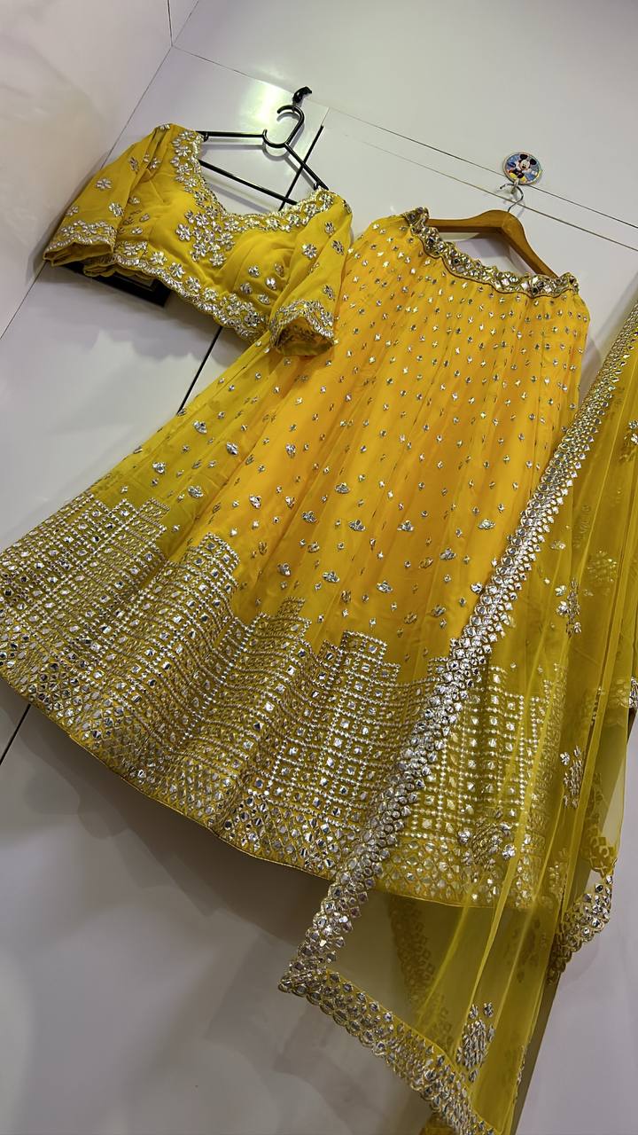 Butter Scotch  Lehnga Set With Dupatta
