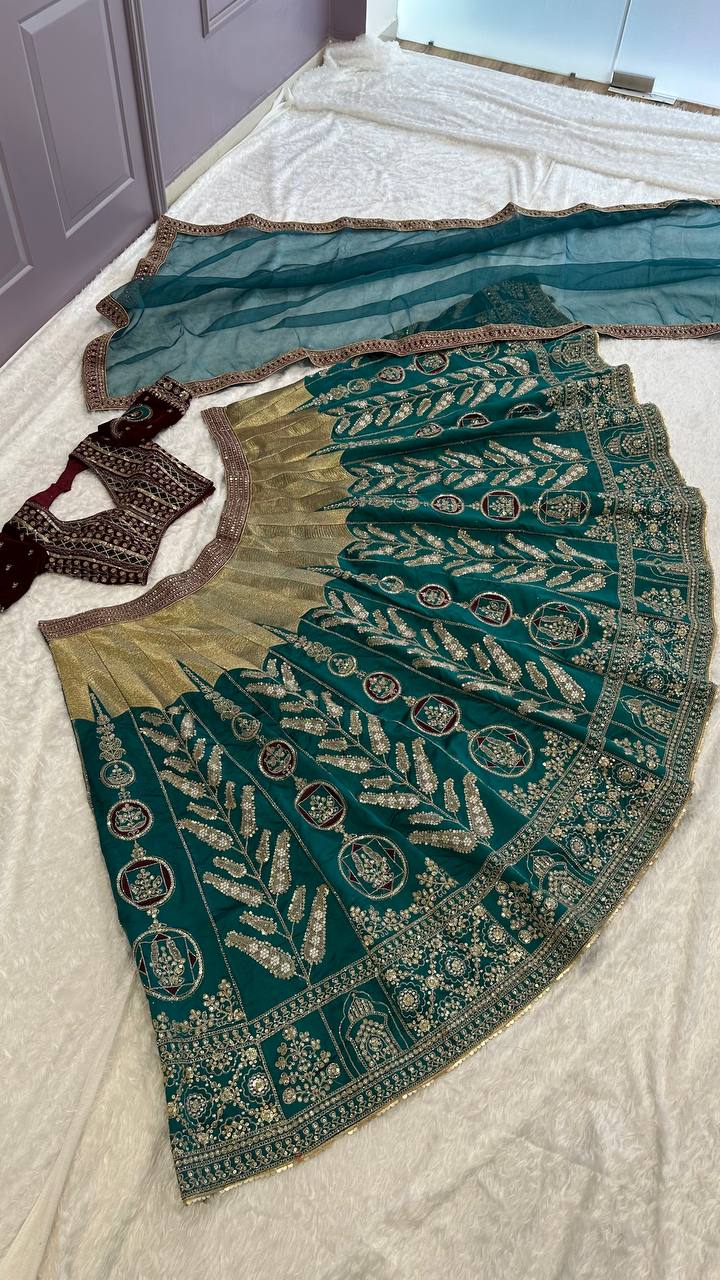 The Royal Green Lehnga Set