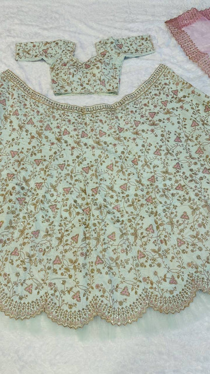 Sage Green Lehnga Set