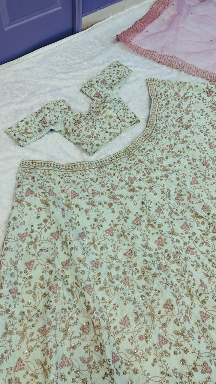 Sage Green Lehnga Set