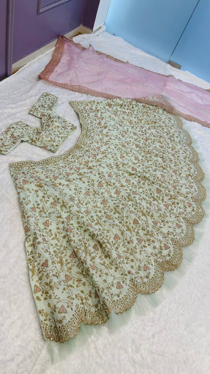 Sage Green Lehnga Set