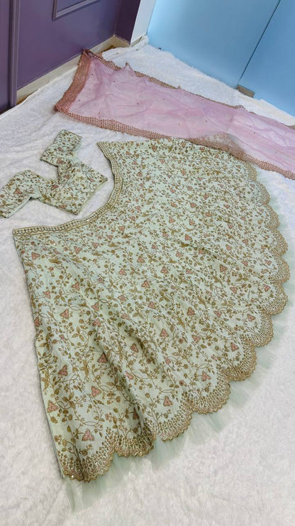 Sage Green Lehnga Set