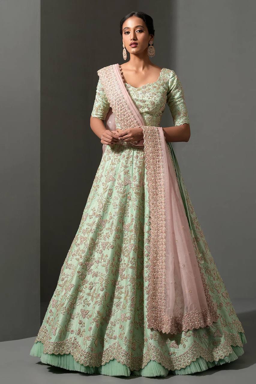 Sage Green Lehnga Set
