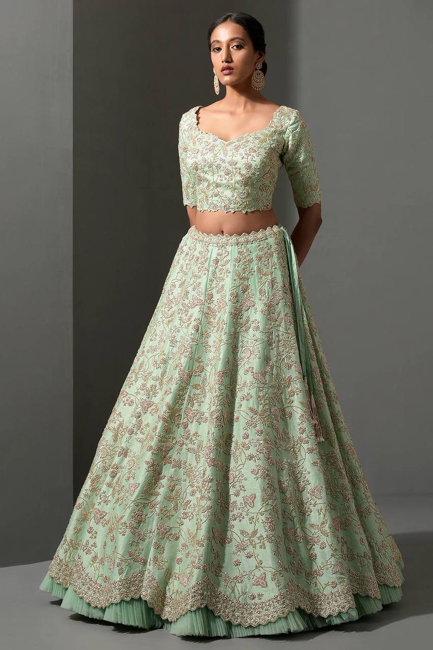 Sage Green Lehnga Set
