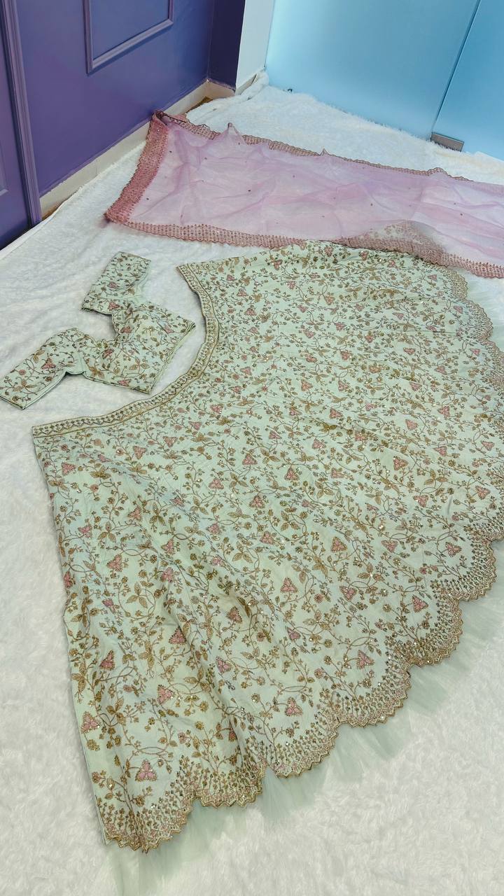 Sage Green Lehnga Set