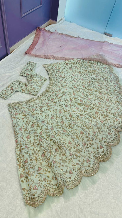 Sage Green Lehnga Set