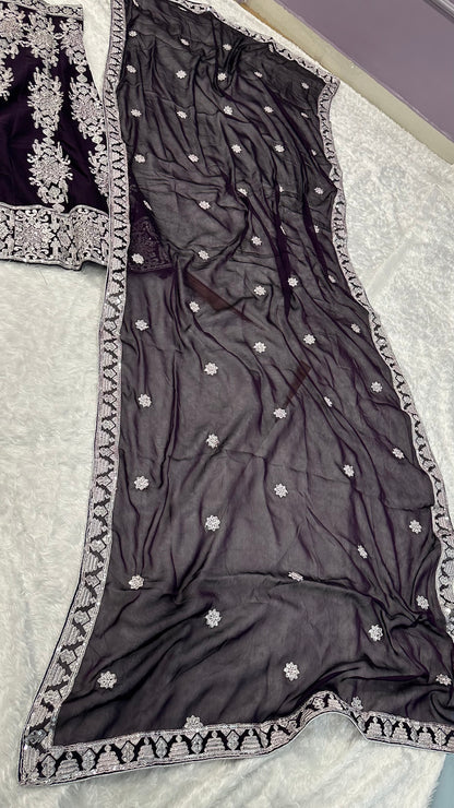 Royal Jet Lehnga Set With Dupatta