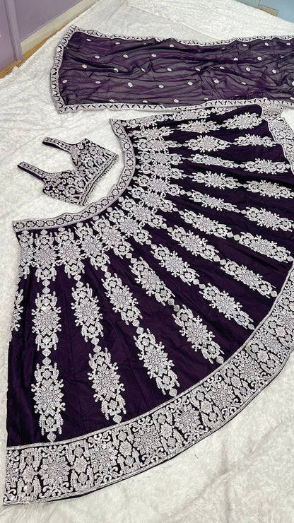 Royal Jet Lehnga Set With Dupatta