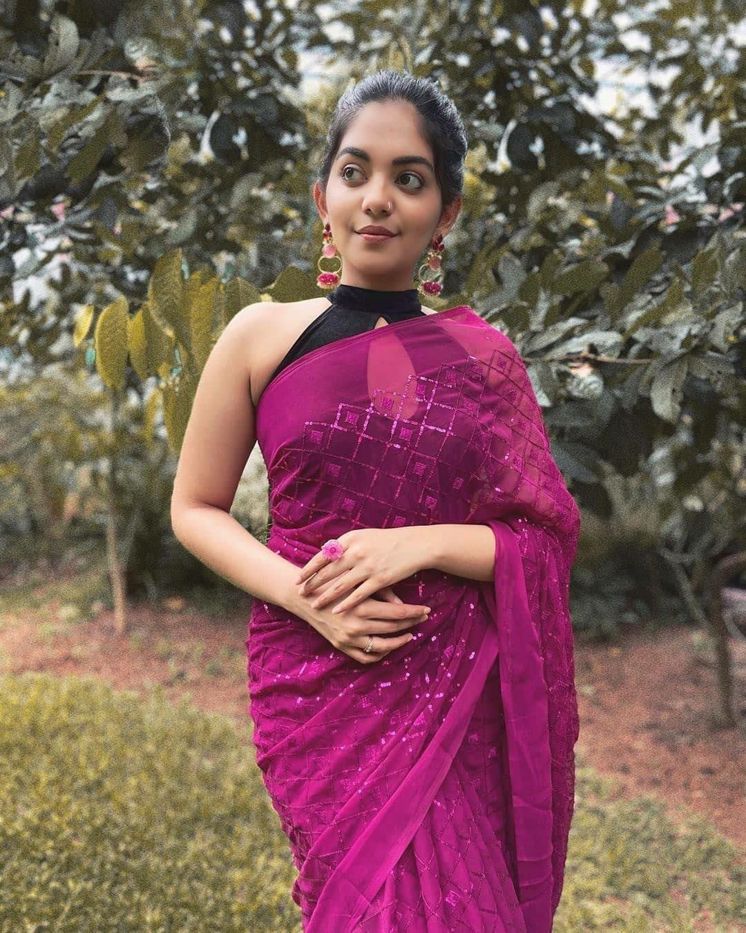 Dark Pink Saree
