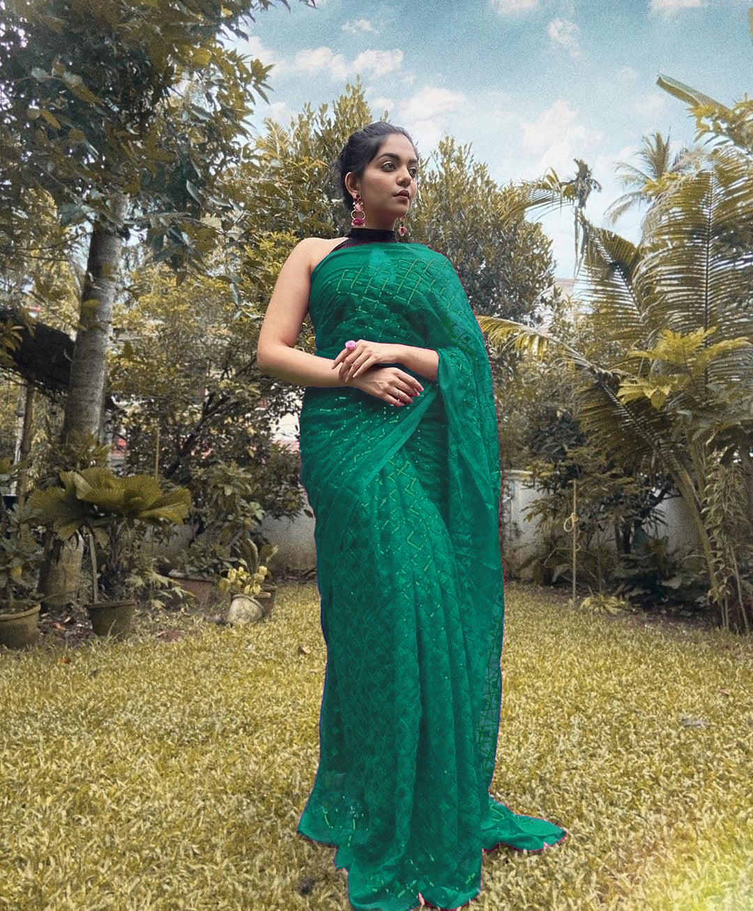 Green Saree