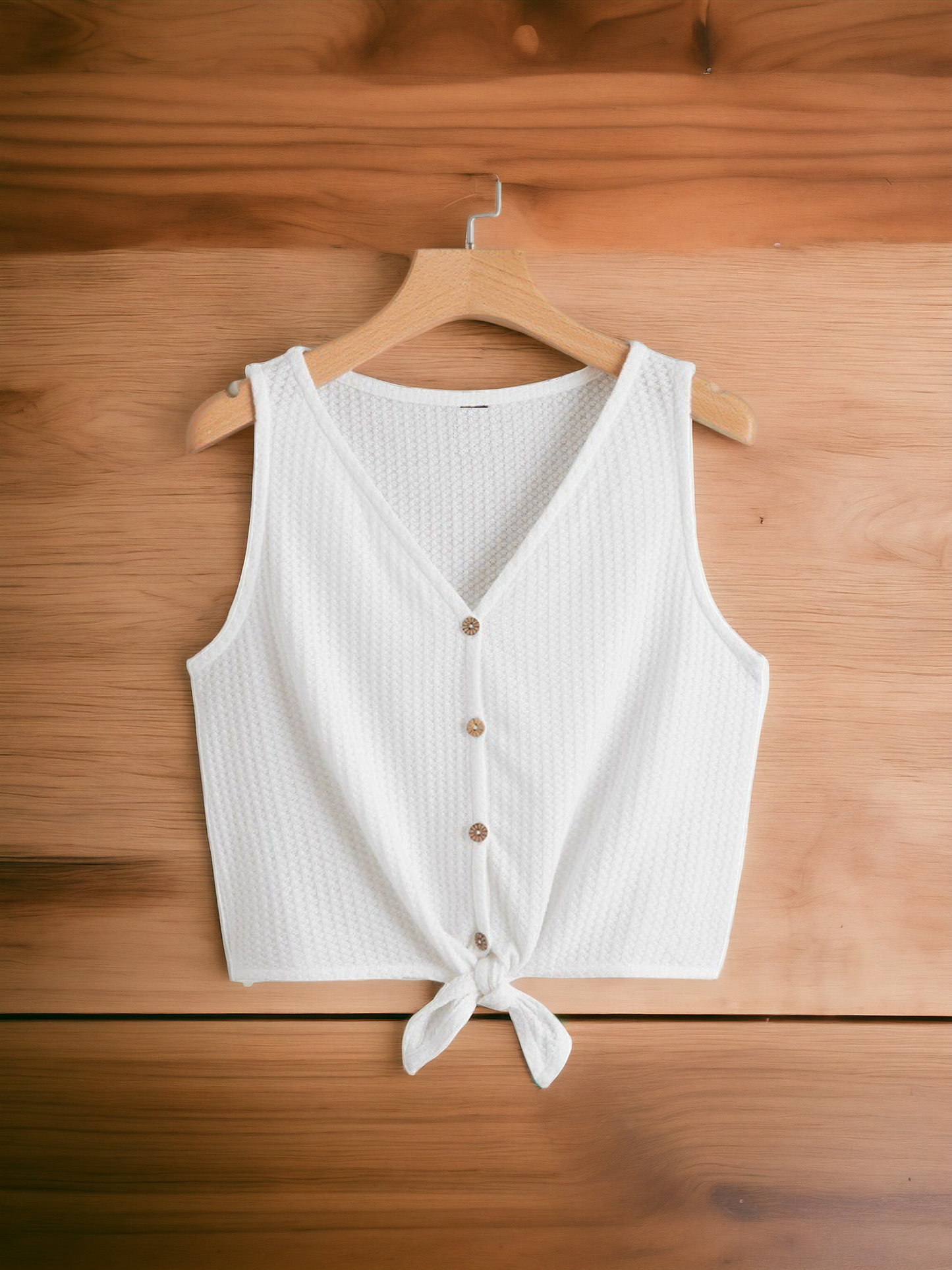 Sleevless Crop top Ghost White