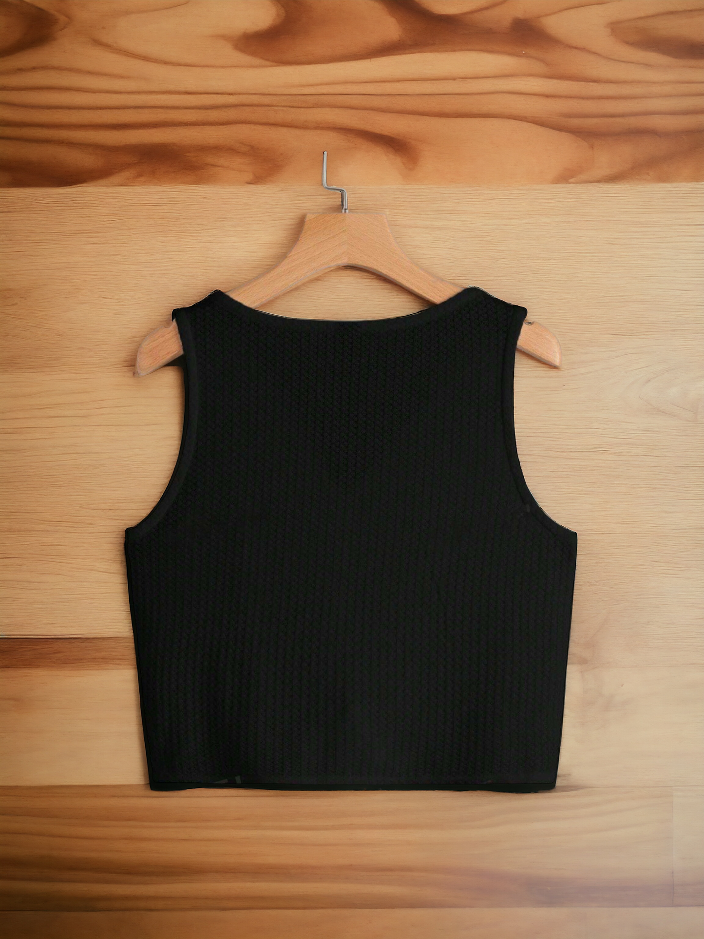 Sleevless Crop top Jet Black