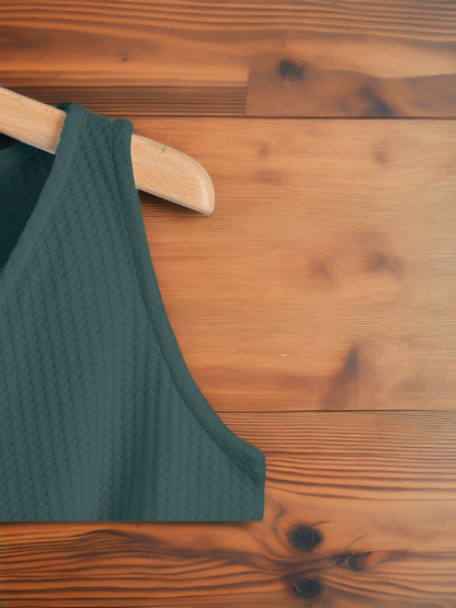 Sleevless Crop top Green