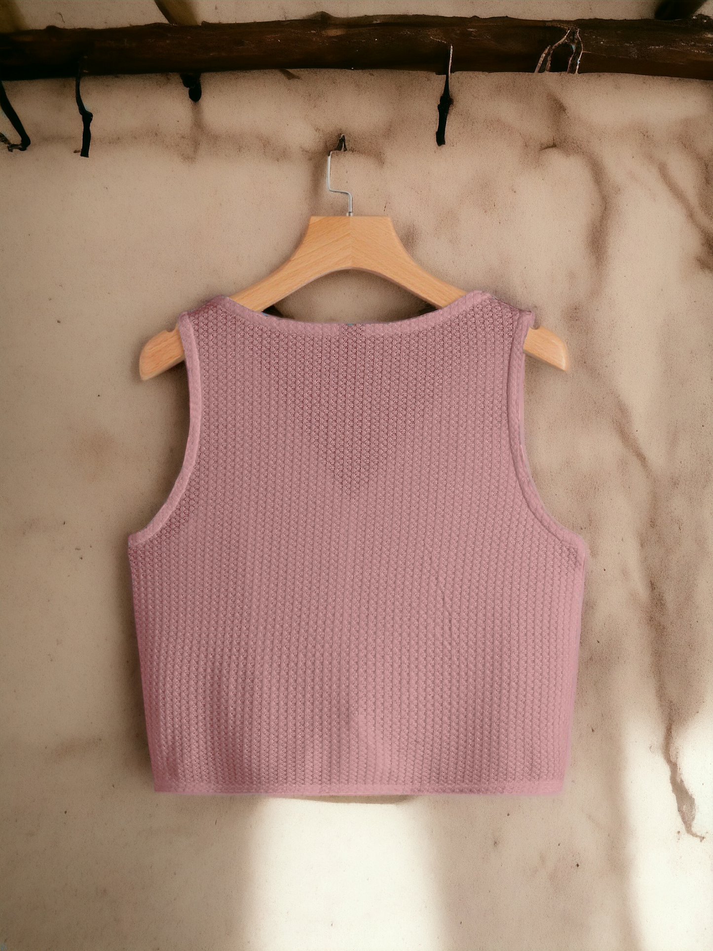 Sleevless Crop top Soft Pink